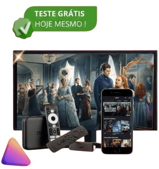 Ecossistema de aparelhos compatíveis com UniTV incluindo Smart TV, TV Box, controles remotos e smartphone